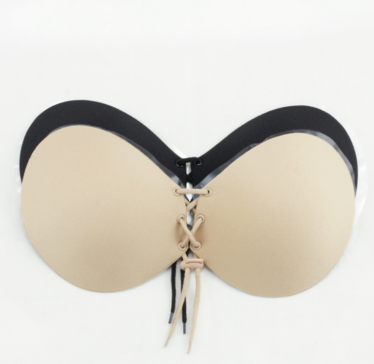 Invisible Strapless Bra with Gathered Design