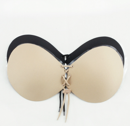 Invisible Strapless Bra with Gathered Design