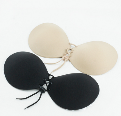 Invisible Strapless Bra with Gathered Design